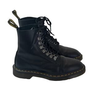 Dr. Martens 1460 Pascal Verso Lace Up Boots Mens 6 Ladies 7 Black Smooth Leather